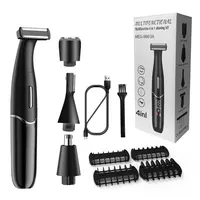 4 in 1 Intimate Areas Haircut Shaver Men Bikini Line Sensitive Razor Balls Eggs Pubic Hair Shaving Trimmer Face Beard Clipper 1