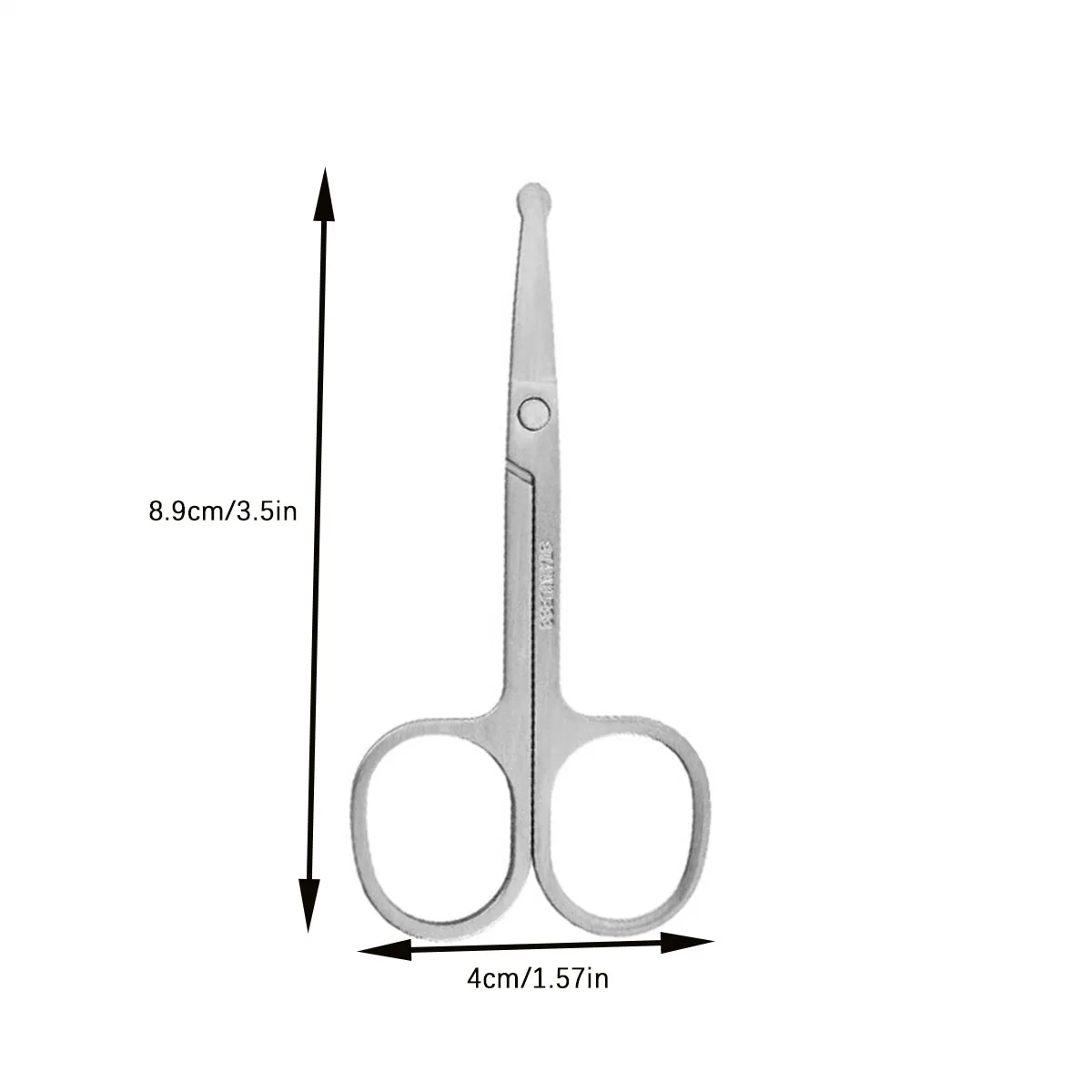 1pc Stainless steel round nose hair trimming scissors, specially designed for precise nose hair trimming 5