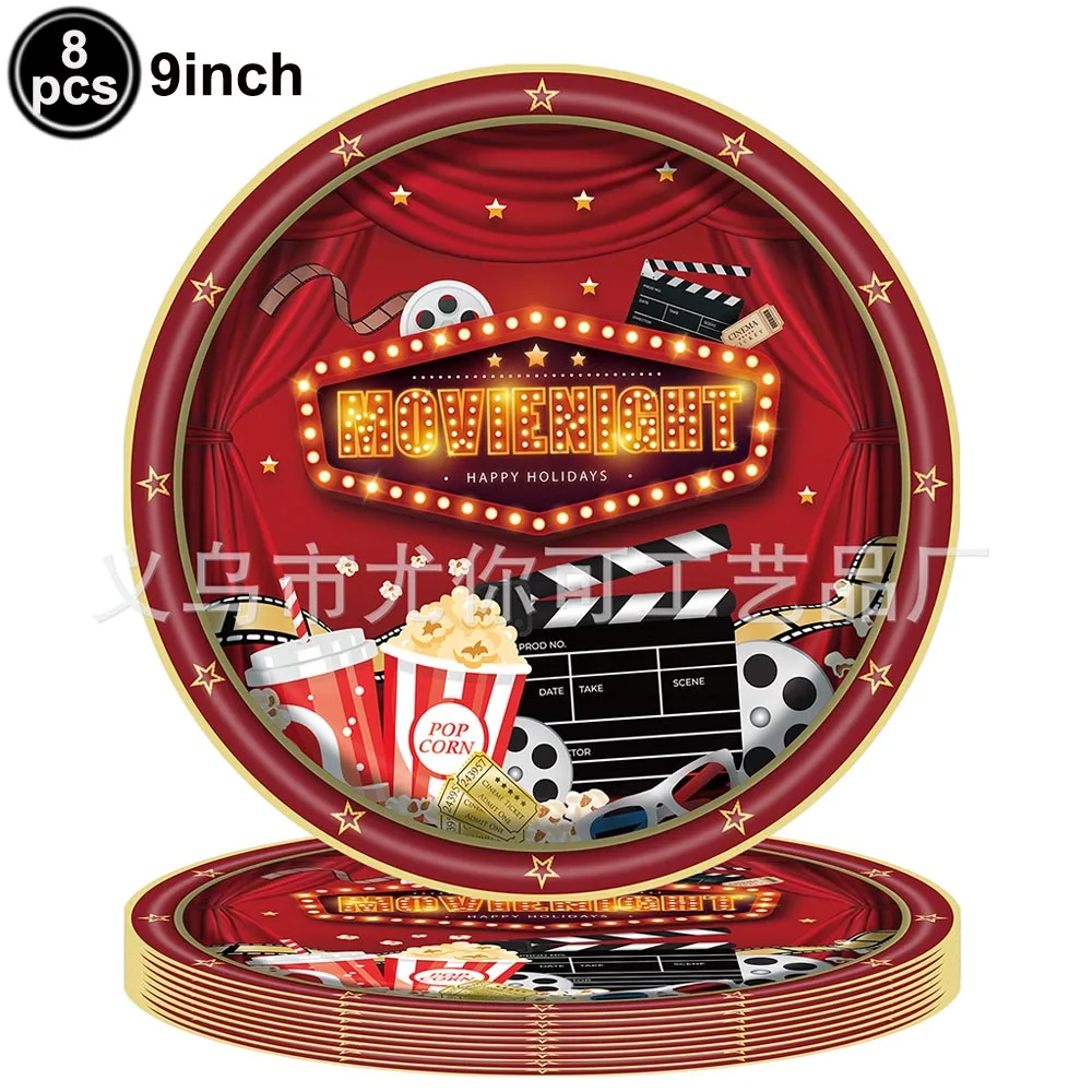 Buy 48PCS Movie Night Party Supplies Movie Night Snack Trays Boxes With Paper Food Trays, Disposable Movie Night Snack Trays Popcorn Food Drink Holder For Cinema Movie Party Kids Birthday Party Online - View #7