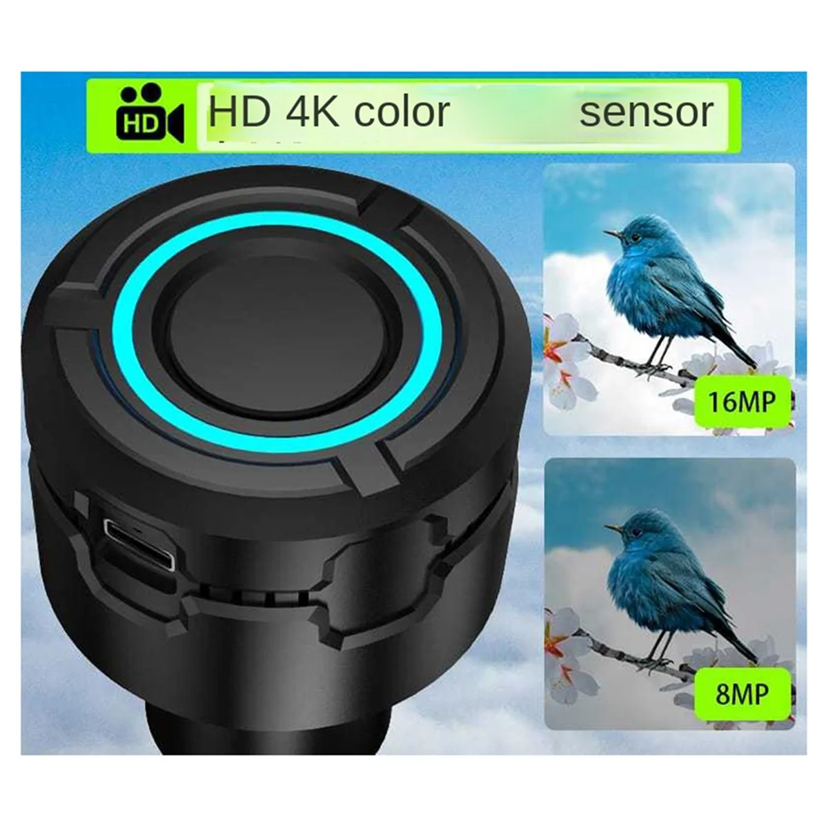 4K HD WIFI Electronic Eyepiece Astronomical Telescope Camera 5 Million Pixel Full-Color Bird-Watching