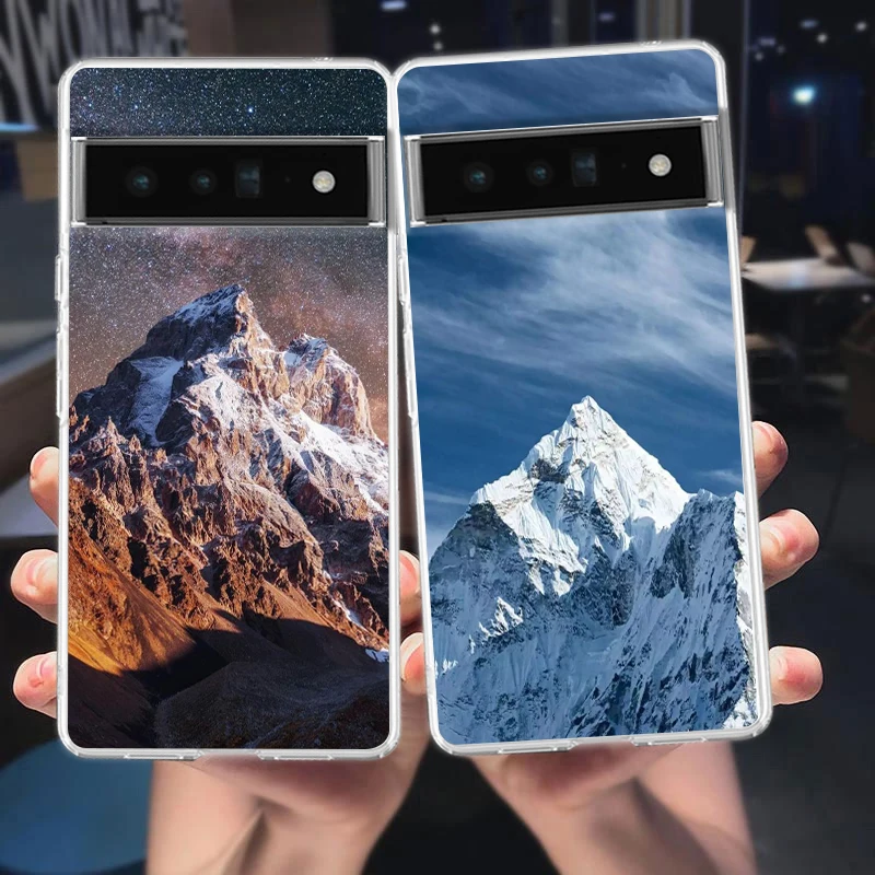 Everest Mountain Soft Silicone Clear Phone Case