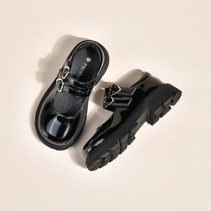 Children Performance Girls Leather Shoes for Party Wedding Glossy Matte Fashion Kids Princess Loafers Spring Autumn