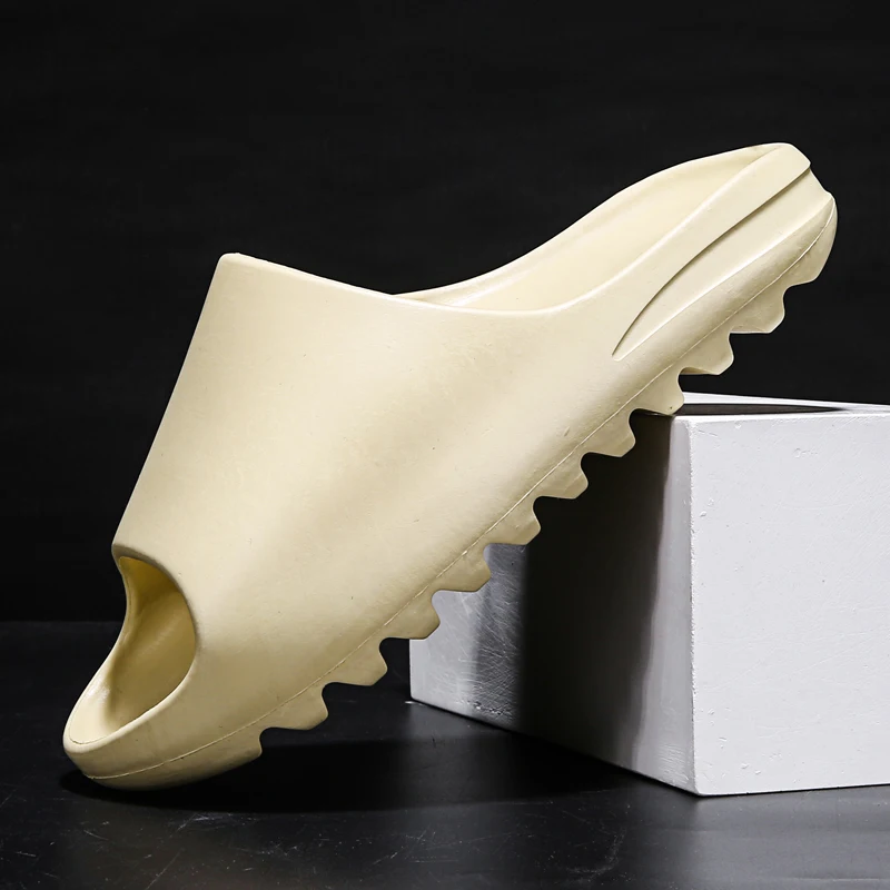 Y 2024 Estate Da Uomo Yzy Diapositive Traspiranti Scarpe Da Spiaggia Fresche Infradito Bocca Di Pesce Osso Bianco Pantofole Da Uomo Leggere Plus 34-46