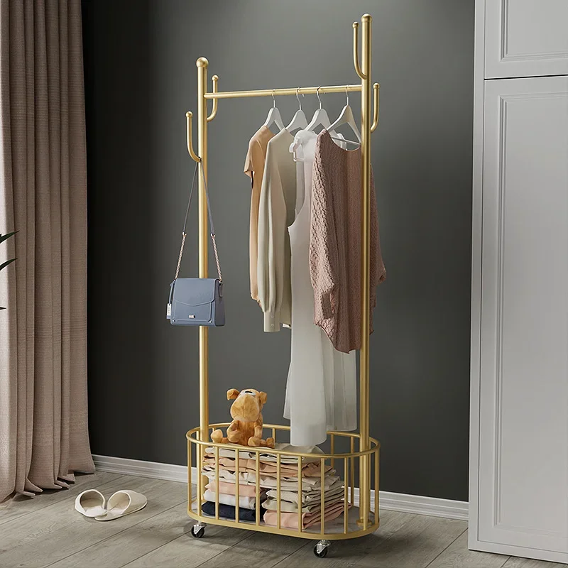 

Cactus Standing Coat Rack Floor Bedroom Clothes Hanger Nordic Light Luxury Metal Wall Removable Design Stylish and Functional