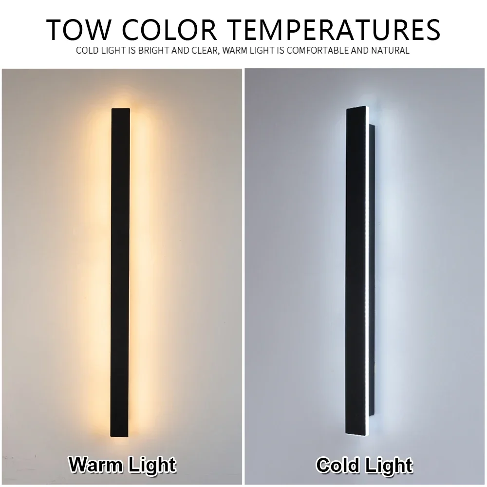 LED 벽 램프 정원 장식 조명 방수 현대 LED 벽 조명 AC 220V/110V 40/60/80/100/120CM 실내 실외 ...