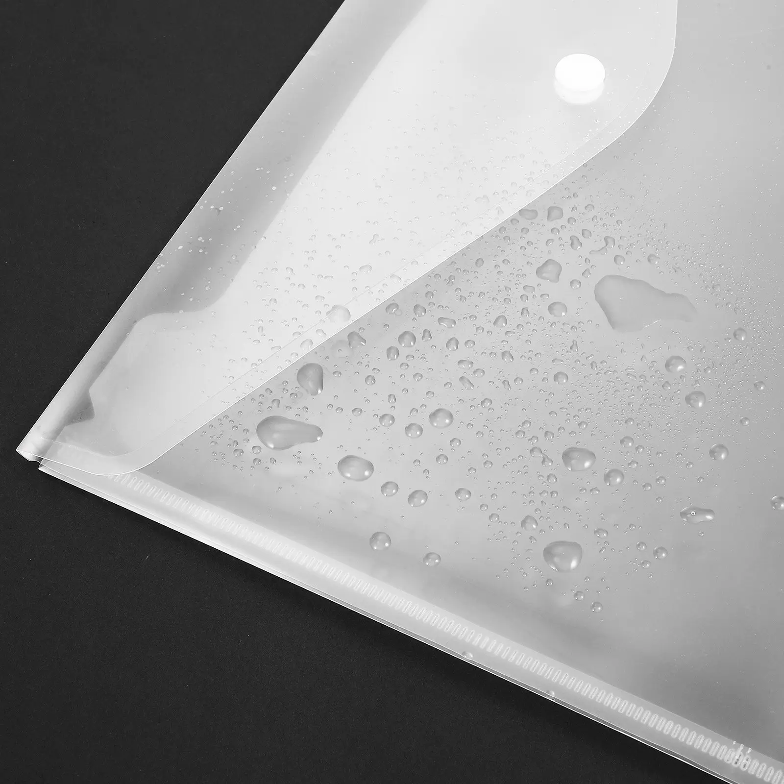 20Pcs A4 바인더 포켓 가방 사무실용 11개의 링 구멍이 있는 투명한 확장형 문서 보관 봉투 스냅 클로저