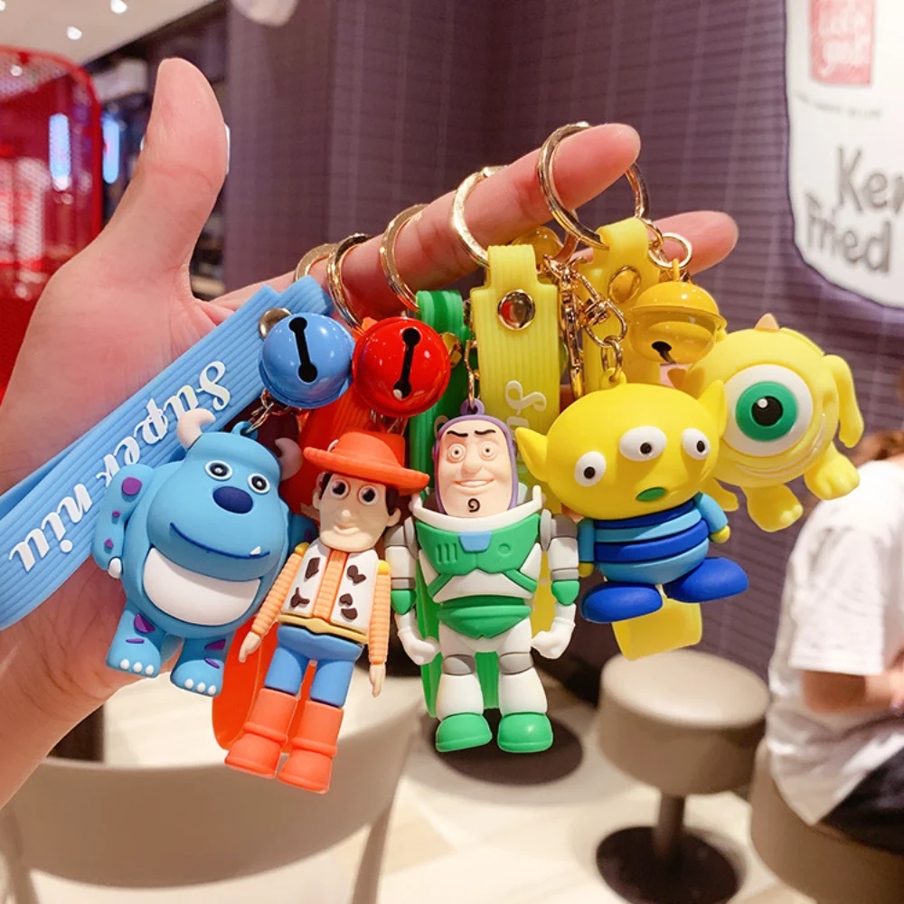 Disney Toy Story Cute Cartoon Silicone Alien Key Chain Lovely Buzz