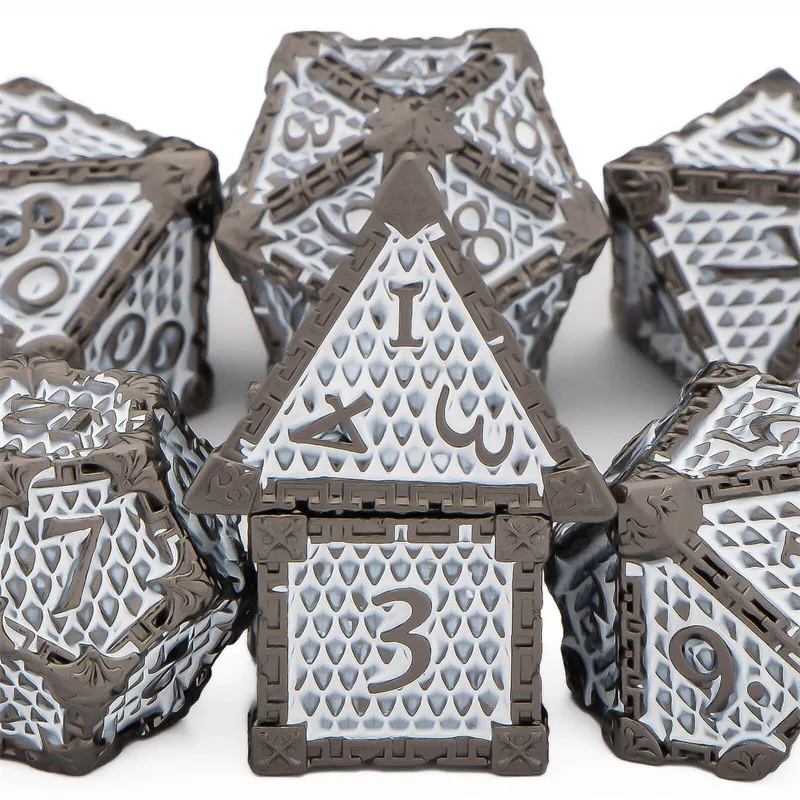 

Metal Dnd Solid Dice Set Dungeon And Dragon RPG D+D D&D Polyhedral Role Playing For Games D20 D12 D10 D8 D6 D4 Dice