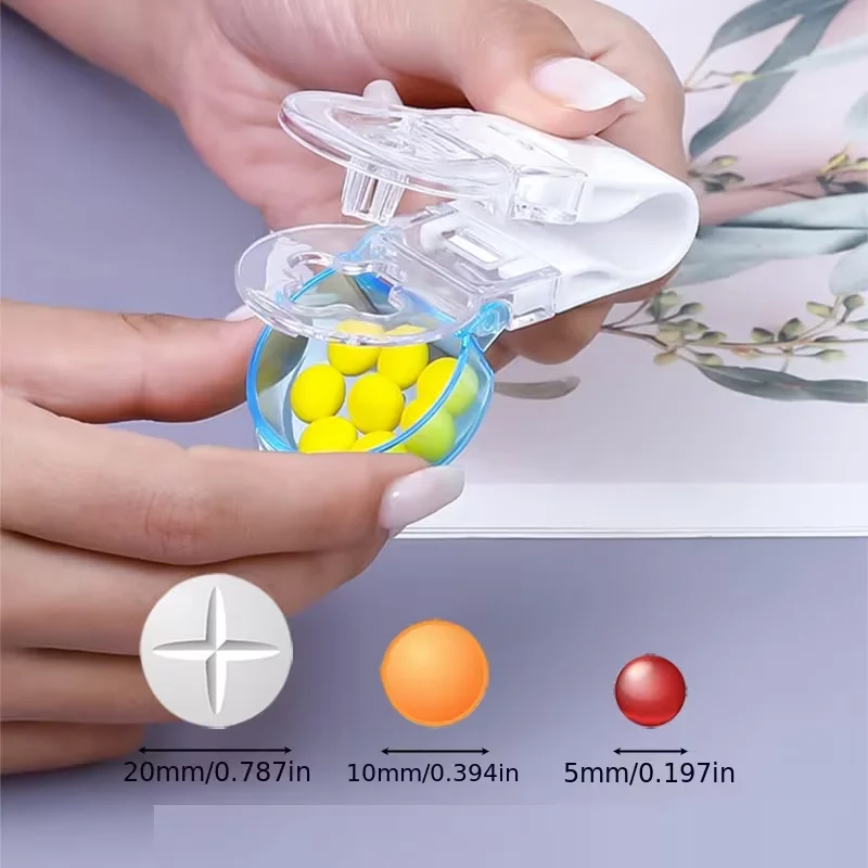Portable pill dispensers and small household tools for pill boxe tablet pill blister pack bottle opener auxiliary pill dispenser