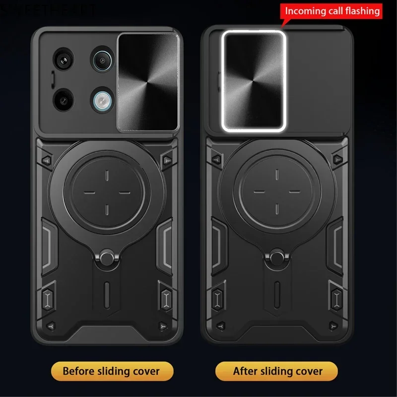 Coque de protection magnétique pour appareil photo Armor Slide pour Xiaomi Redmi Note 13 12 11 10 Pro Plus Redmi Note 13 12 12S 11S 10S 5G_voghion.com