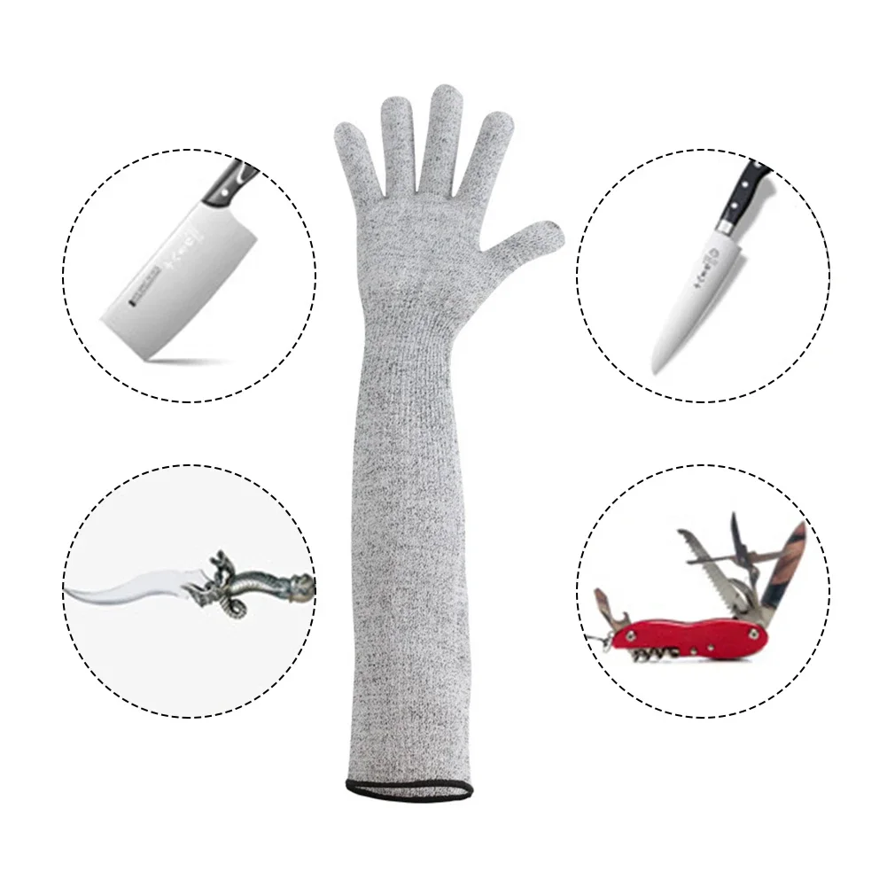 

Hppe Grade 5 Anti Cutting Sleeve For Glass Factory Use Anti Cutting Extended Gloves For Arm Protection Long Sleeve Gloves