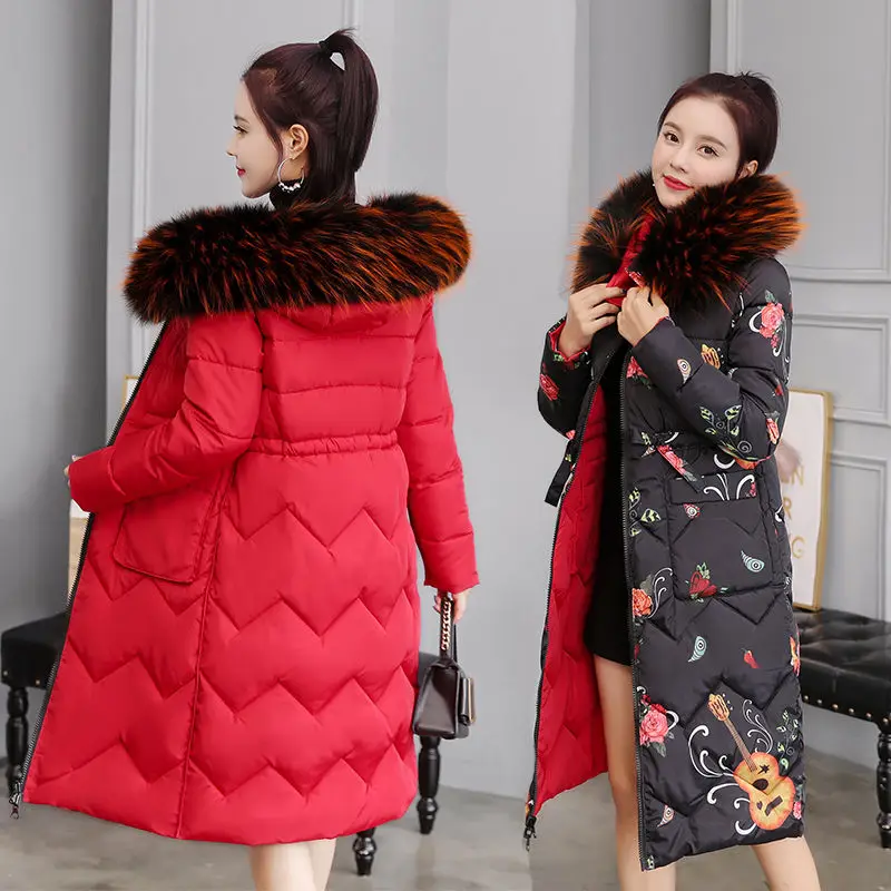 

Women Jackets Nice Winter Pocket Space Cotton Zipper Windproof Hooded Coat Long Sleeve Warm Slim Casual Female Portable Outwear