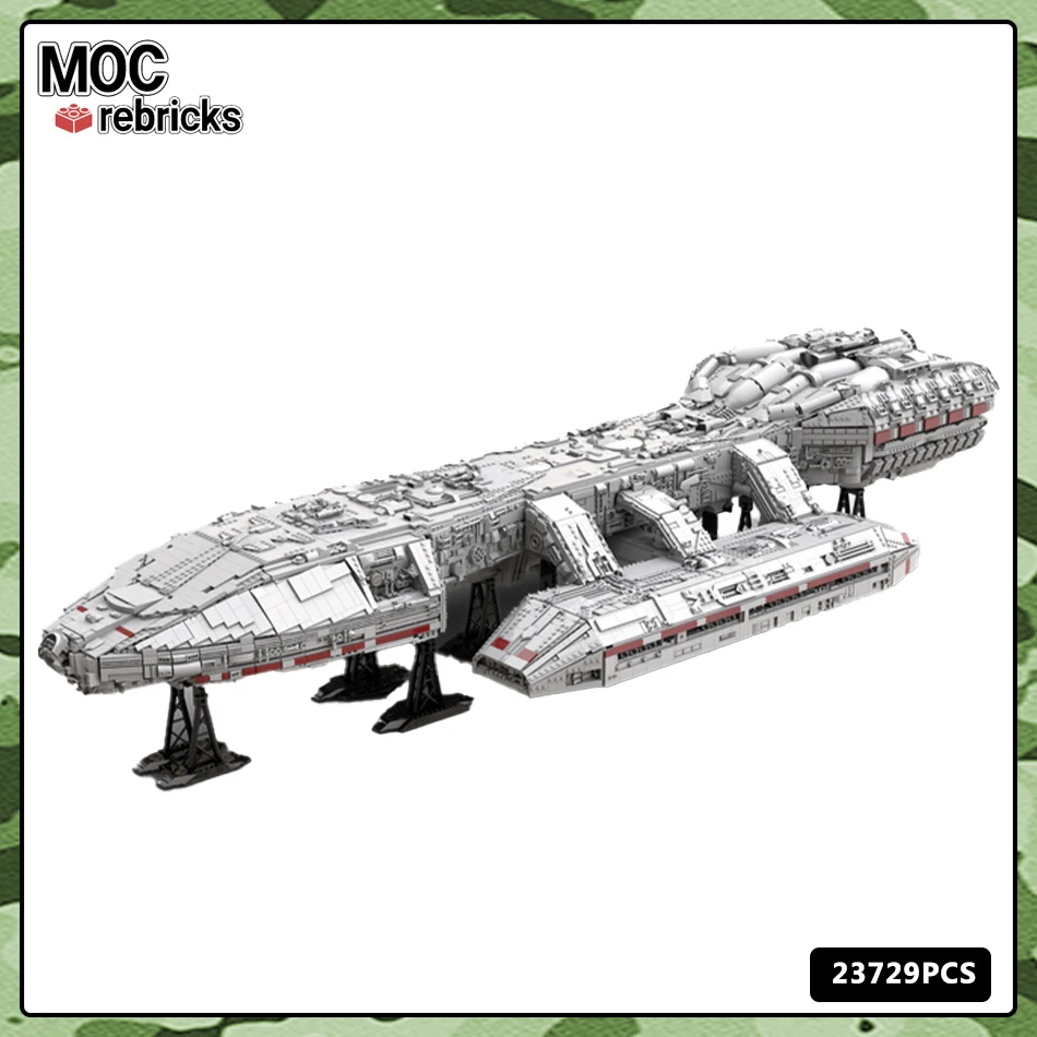 

Новинка, серия фильмов Interstellar Battlesta-s Airship MOC, строительные блоки, коллекция экспертов, сложная сборка, модель, кирпичные игрушки