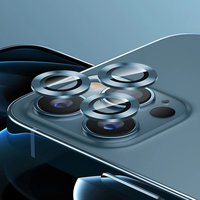 Premium Metal Ring Camera Lens Protector and Glass Cover