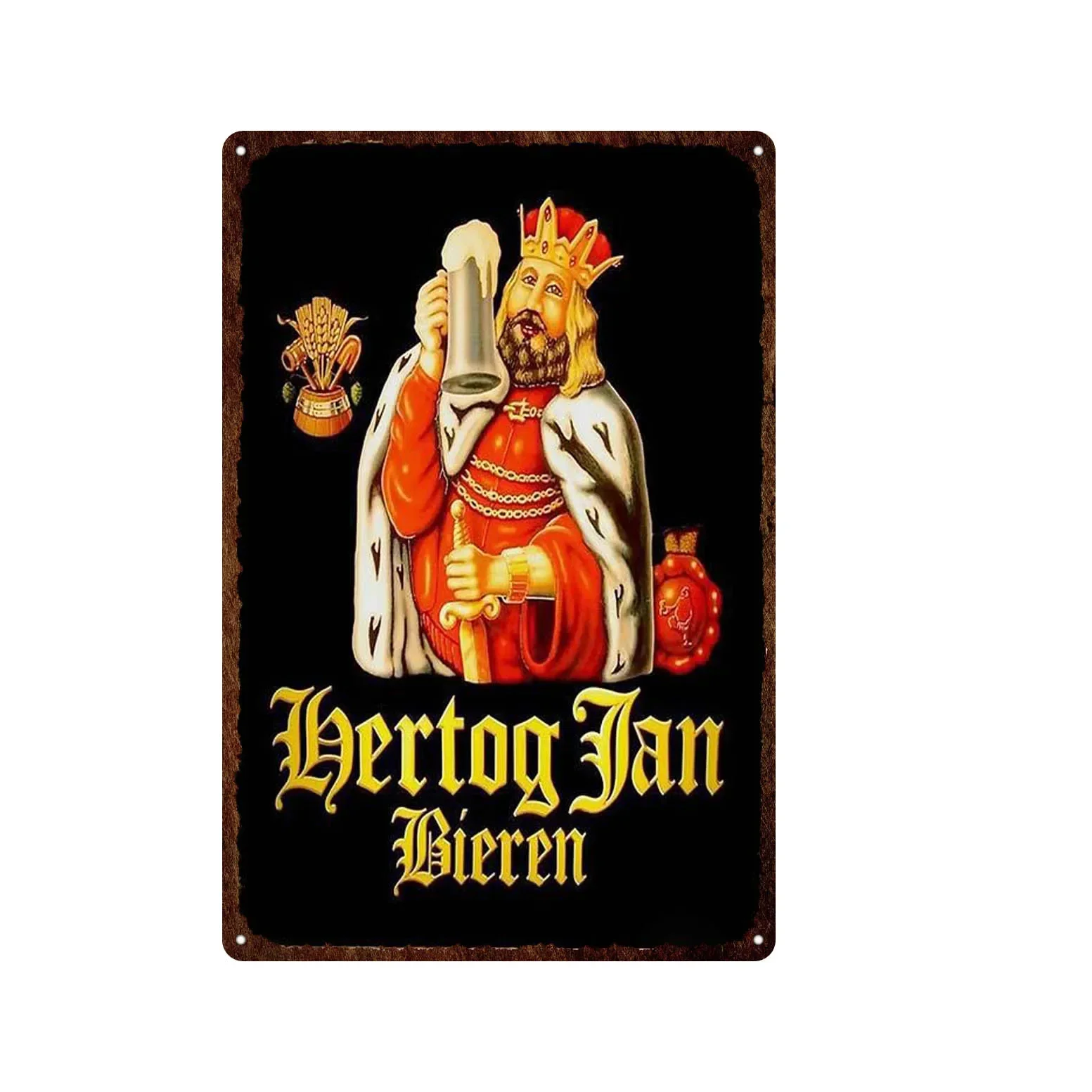 thumbnail image 1 of Cartel de hojalata de marca de cerveza famosa, letrero de metal retro de cervezas belgas y holandesas, para bar, pub, club, cueva de hombre, habitación, placa decorativa de arte de pared, 1 of 5