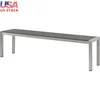 Outdoor Patio Bench Aluminum Weather Resistant Modern Design Suitable Backyard Deck Poolside Comfortable Seating 67 Inch 1