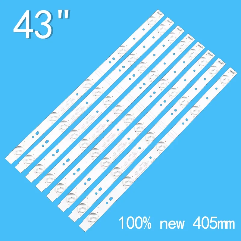 

FOR LG 43" 8PCS/SET 405MM LED Backlight strip 43E3000 43E3500 43E6000 E465853 lamp 5800-W43001-3P00 VER01.00 02K03177A Screen