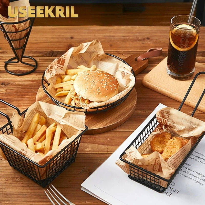 French Fries Basket Stainless Steel Chips Fries Basket Food Strainer