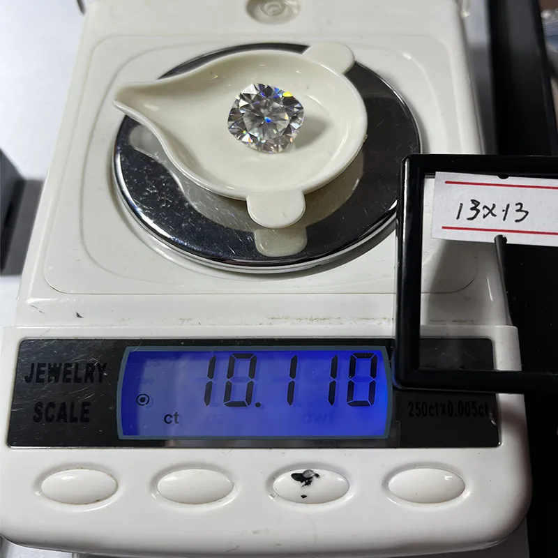 10Carats 13x13MM D Grade Super White Synthetic Moissanite Cushion Cut big Size Diamond Loose Gemstone Customizable