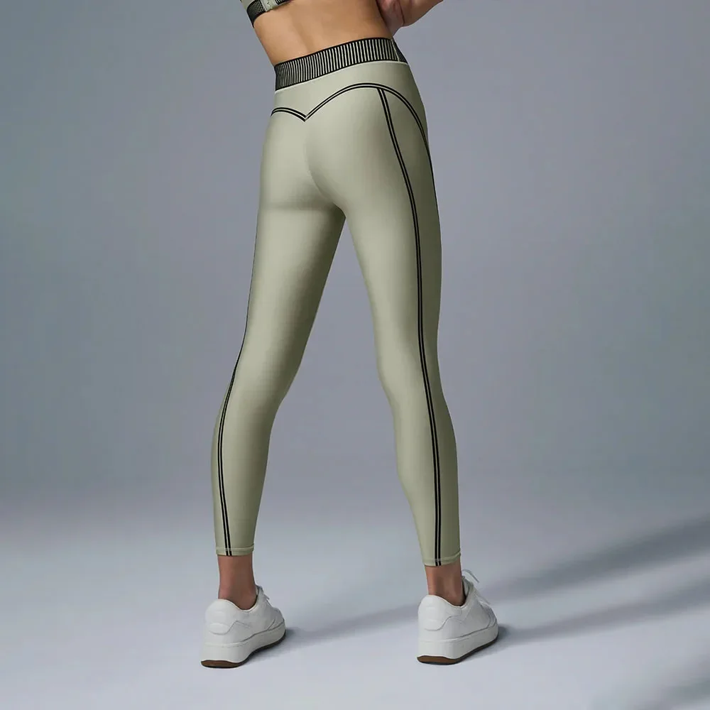 AL Yoga Airlift High-Waist 7/8 Line Up Legging Bra Women's Suit Slim Tight Pants Smooth Comfortable Gathering Top Sports Suit