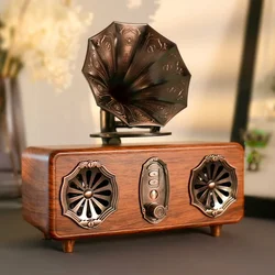 Retro Bluetooth Wireless Speaker with 10 - Hour Playtime and Multi - Input Support (Spend Pear Gold)
