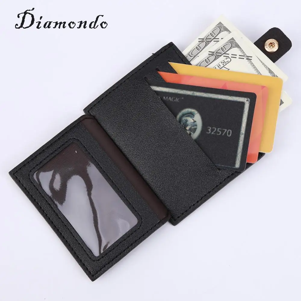 Women Wallet Simple Solid Leather Multi-Slots Small Purse Card Bag Holder 4