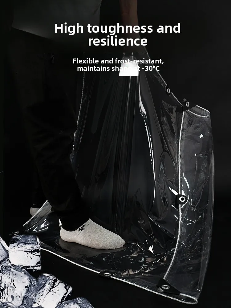 Thiened PVC Transparent Waterproof Rainproof Outdoor Balcony Plastic Cover Sunade Canopy Fabric for Home Daily Use