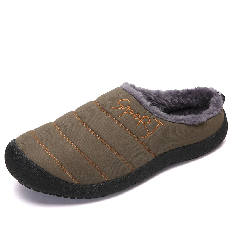 Winter Plus Size 36-47 Home Slippers Men Women Household Cotton Slippers Warm Plush Couple Lazy Platform Indoor Furry Slides