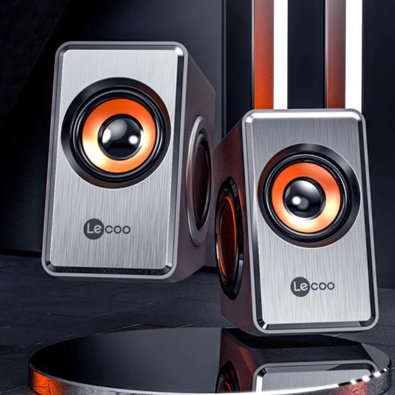 Lenovo M550/ Lecoo DS151 Audio Computer Desktop Speaker 4D Sound Dual Speaker Dual Diaphragms Subwoofer Wired USB Multimedia