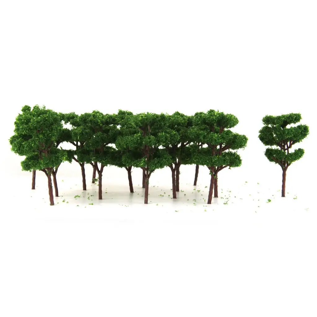 25pcs Z Scale 1:200 Model Trees for Railroad House Park Street Train Layout