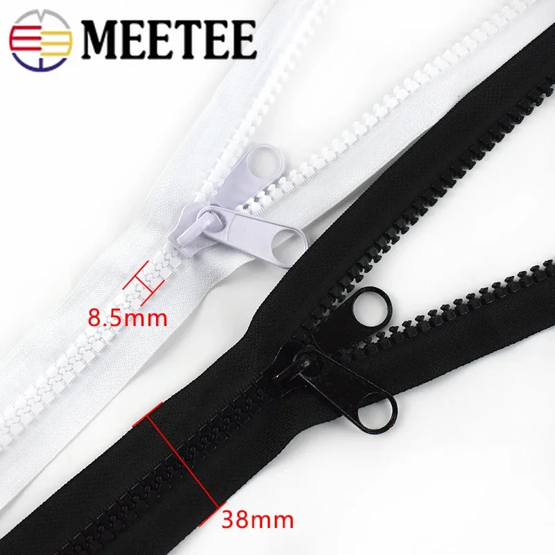 Zipper Head Resin Zippers Puller Purse Double Side Zip Slider Zips Reapir Kit DIY Garment Sewing Accessories 5Pcs Meetee 10#