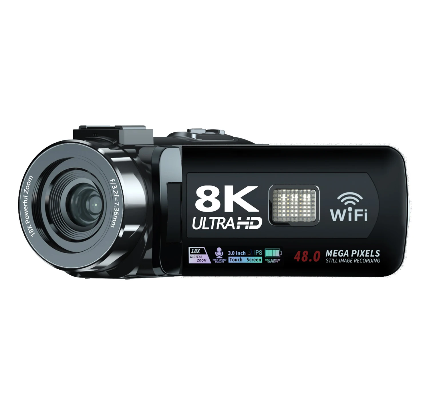 Cámara de vídeo Digital profesional 4K, Kit de Vlogging de luz de relleno  para Streaming de , WiFi, Zoom 16X, fotografía - AliExpress