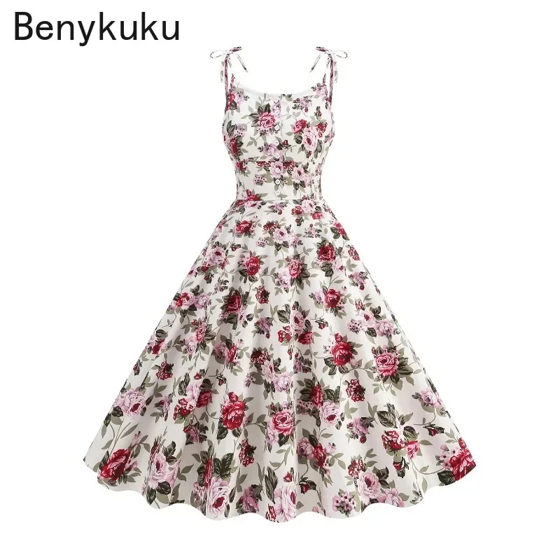 Knot Strap Floral Print 50s 60s Vintage Dress: My Real Experience Wearing This Shein 50s Dress to a Summer Wedding Knot Strap Floral Print 50s 60s Vintage Dress: My Real Experience Wearing This Shein 50s Dress to a Summer Wedding