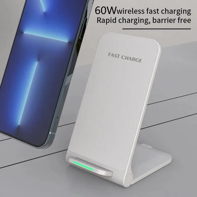 30W Wireless Charger For iPhone 14 13 12 Pro Max 11 Phone Stand Fast Charging Charger for Samsung Note 20/10 S21 Ultra Foldable 3