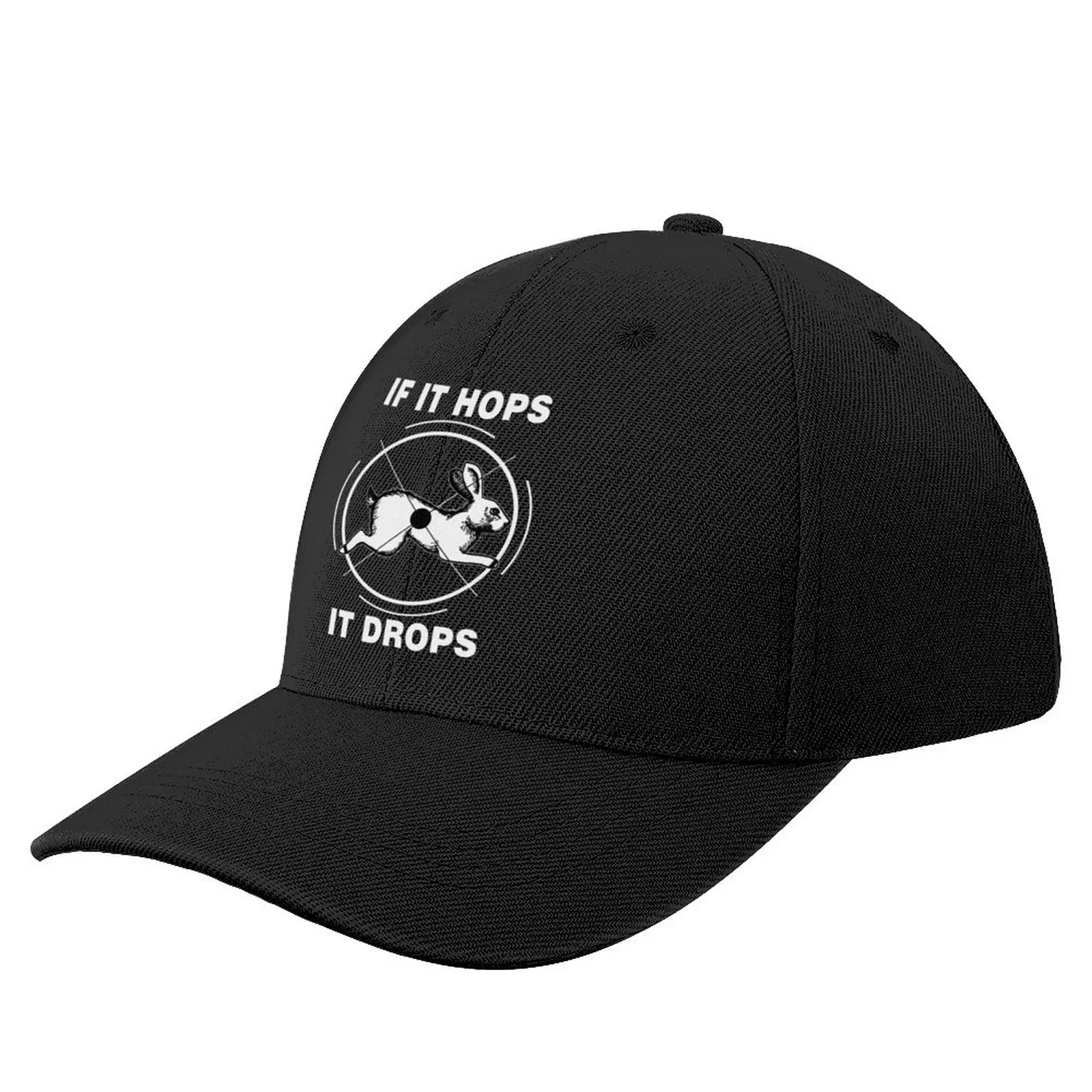 

If It Hops It Drops Funny Rabbit Hunting Season Gift Baseball Cap New In Hat Fishing Caps Hat Women Men'S
