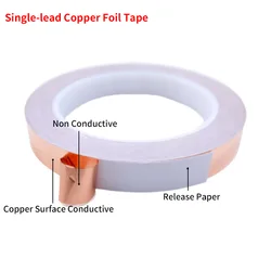 Copper Foil Tape with Adhesive - Conductive Shielding for DIY Electrical Repairs (Single Sided Conduct)