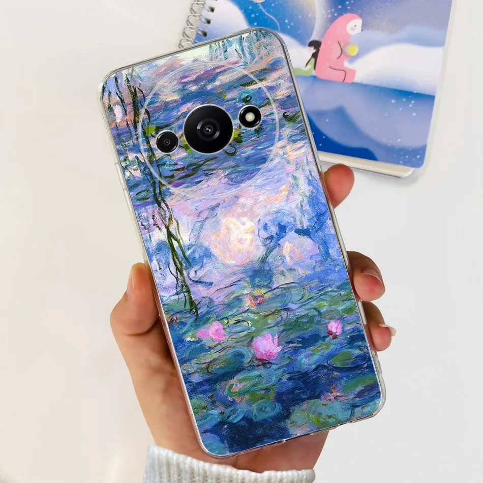 Elegant Printing Soft Silicone Clear TPU Slim Phone Case