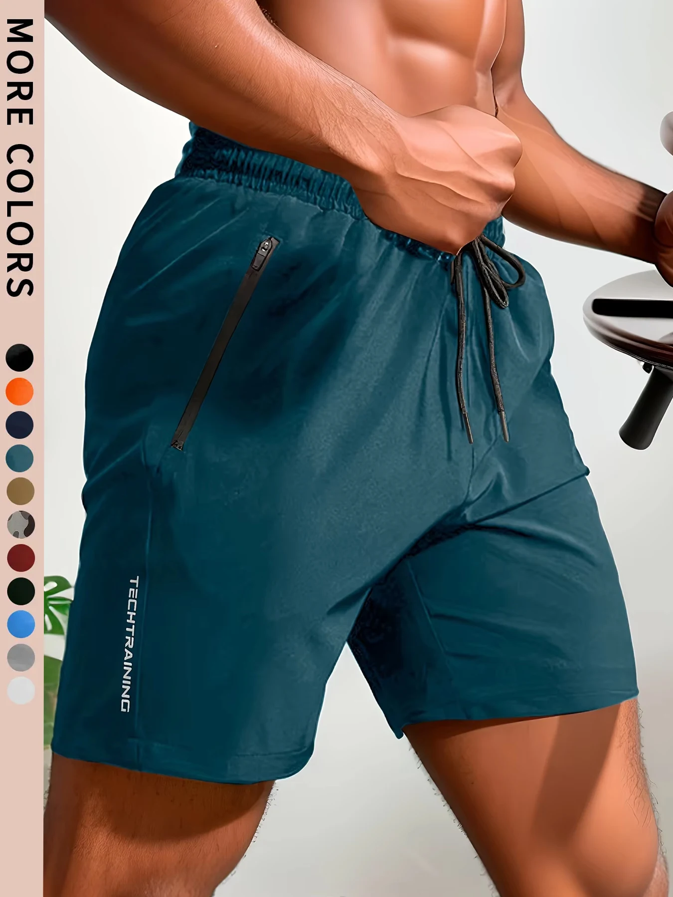 Sports shorts Men's Sports Shorts for Summer Gym Workout Running Cycling Quick Drying Breathable Drawstring Waist 2-0428
