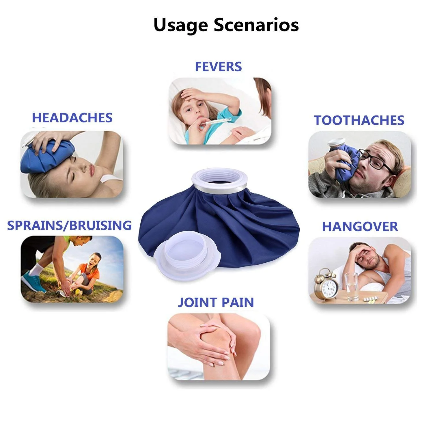 Warm- en koudetherapiezak gebruikt voor spierpijn en krampen