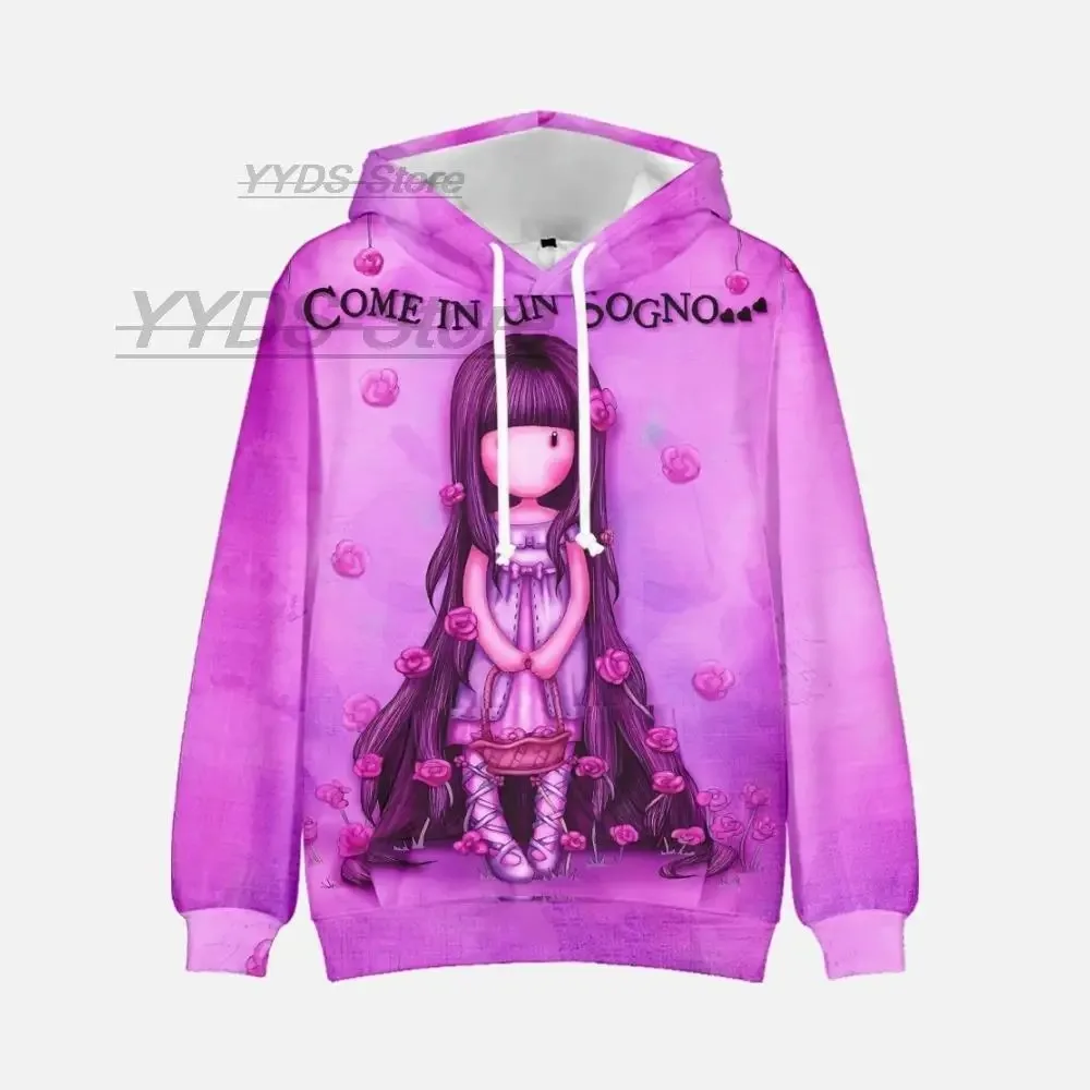 Women's Gorjuss 3D Hooded Sweatshirt, Fashion Casual Novelty, Boys and Girls, Children's Clothing, Children's Fashion 2024