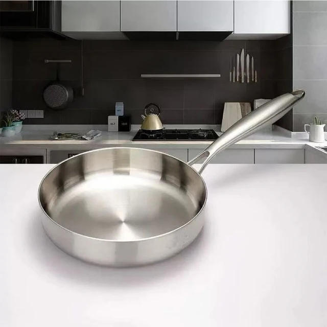 Padella in acciaio inossidabile 316 Wok Padella antiaderente Pentola per bistecche fritte Pentole da cucina non rivestite per fornelli a gas e fornelli a induzione Wok 1