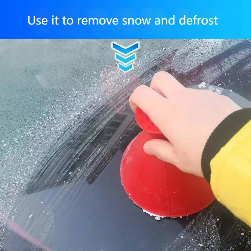 Frost removal funnel shaped cleaning tool car windshield deicer magic scrapers round shovel brush car snow scraper
