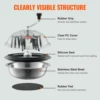 VEVOR Leaf Bowl Trimmer 16",19",24" Trimmer Bowl Manual Bud Trimmer with Stainless-Steel Blades for Twisted Spin Cut Clear Dome 3