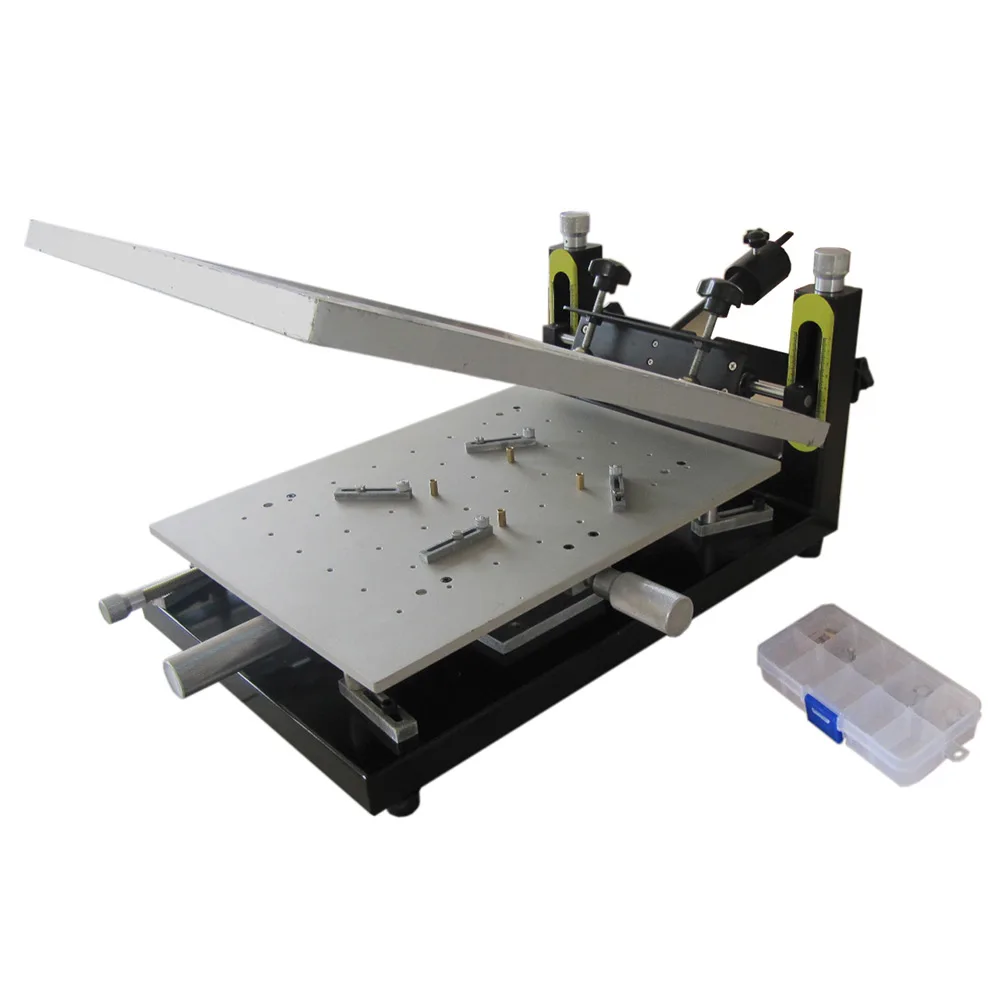 Manual Screen Machine Silk Printing Table SMT Solder Paste Finger Running Ink Press