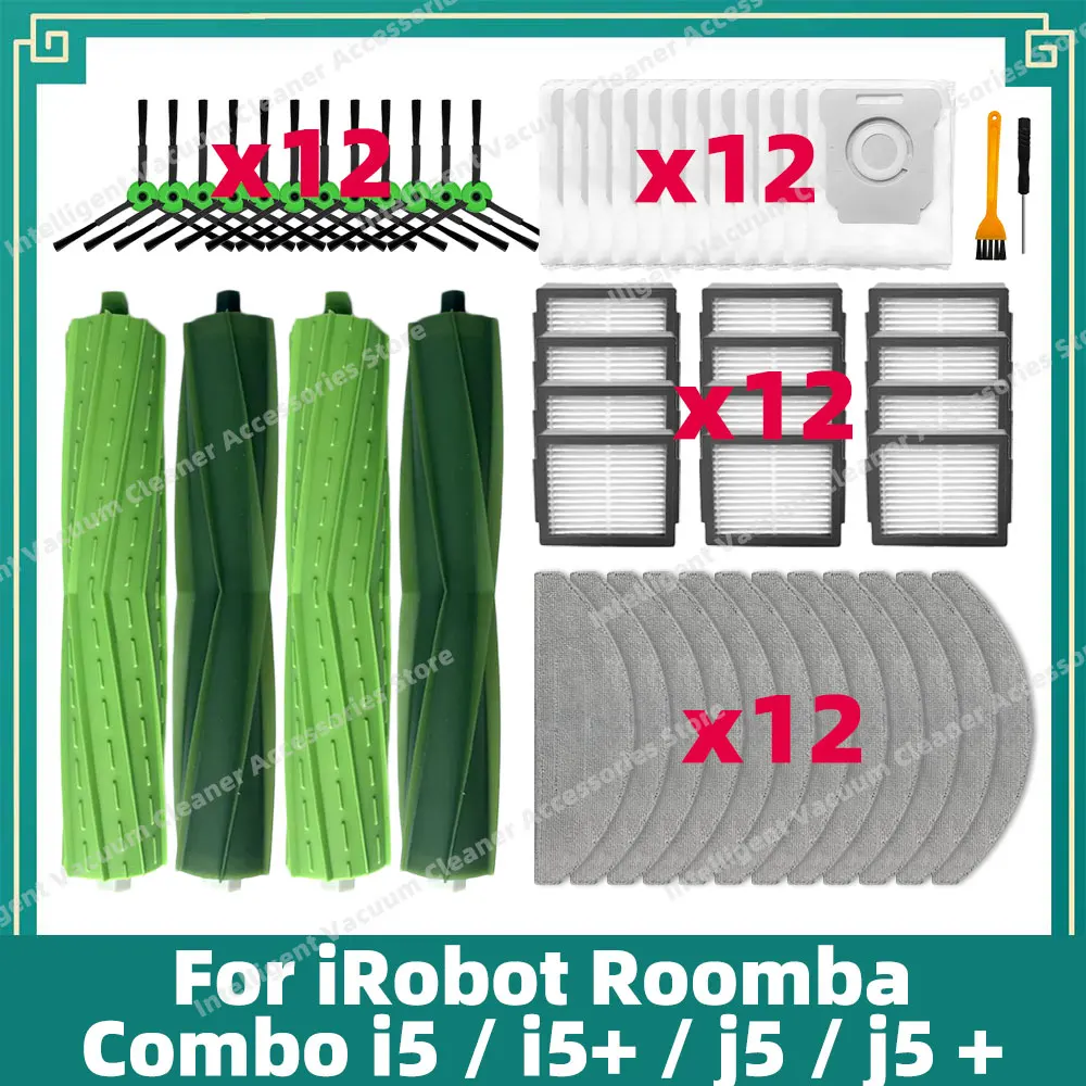 Compatível com o Aspirador de pó Robô Irobot Roomba Combo I5i5+j5j5+ Escova Principal e Lateral Filtro Hepa Acessórios Peças