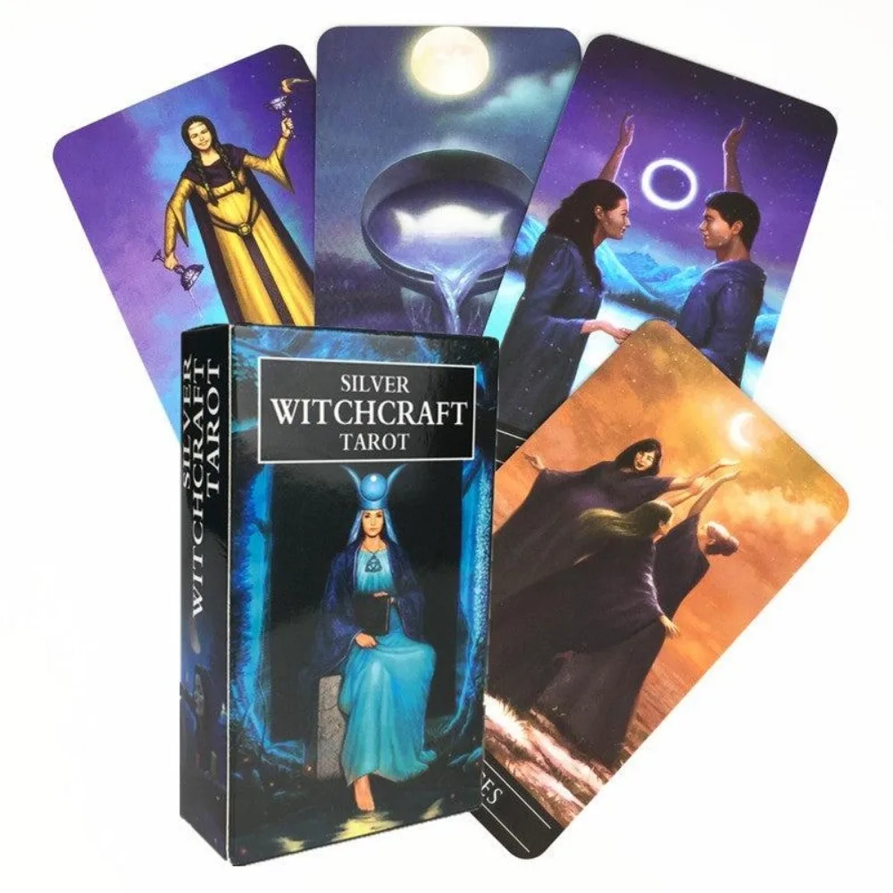 10.3*6cm Sour Silver Witchcraft Tarot Card English Version 78-Card Deck Oracle Divination Fate 2