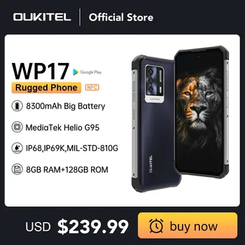 Oukitel WP17 Rugged Smartphone 8GB+128GB  6.78“FHD+ 8300MAH Android 11 Mobile Phone 64M+16M NFC Cell Phone 1