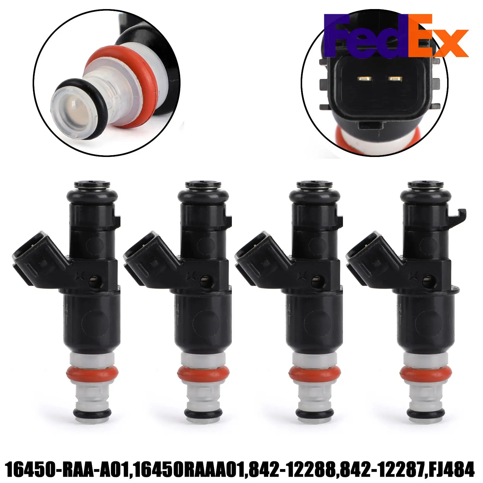 

Artudatech 4 PCS Fuel Injectors For Honda Accord 2.4L 2003-2007 842-12287 842-12288 16450RAAA01 16450-RAA-A01 FJ484 Car Parts