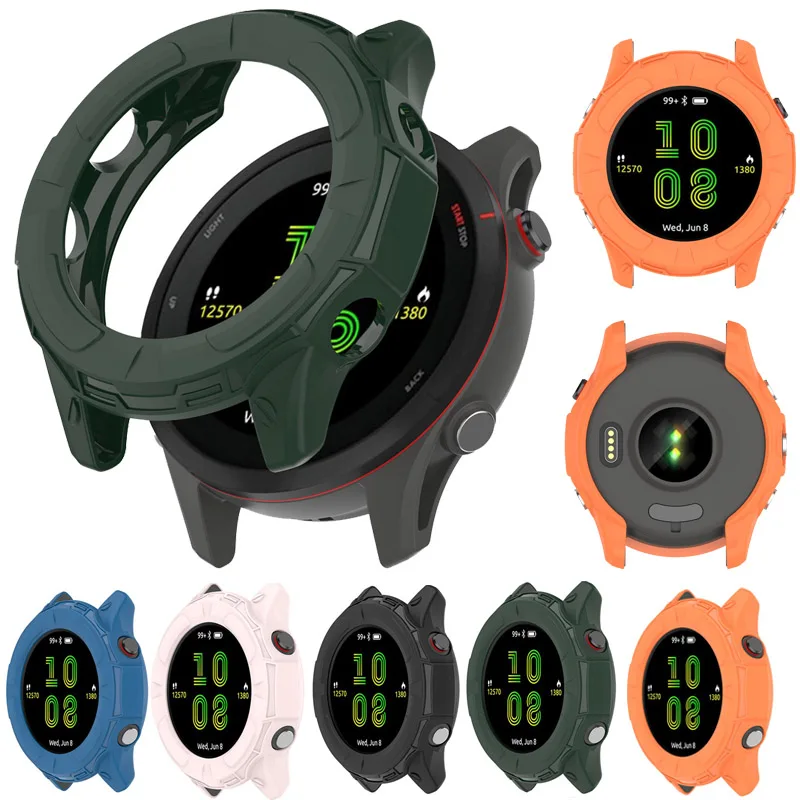 

Hard Edge PC Case For Garmin Forerunner255S Full Coverage TPU Protective Cover Compatible for forerunner 255S music Smart Watch