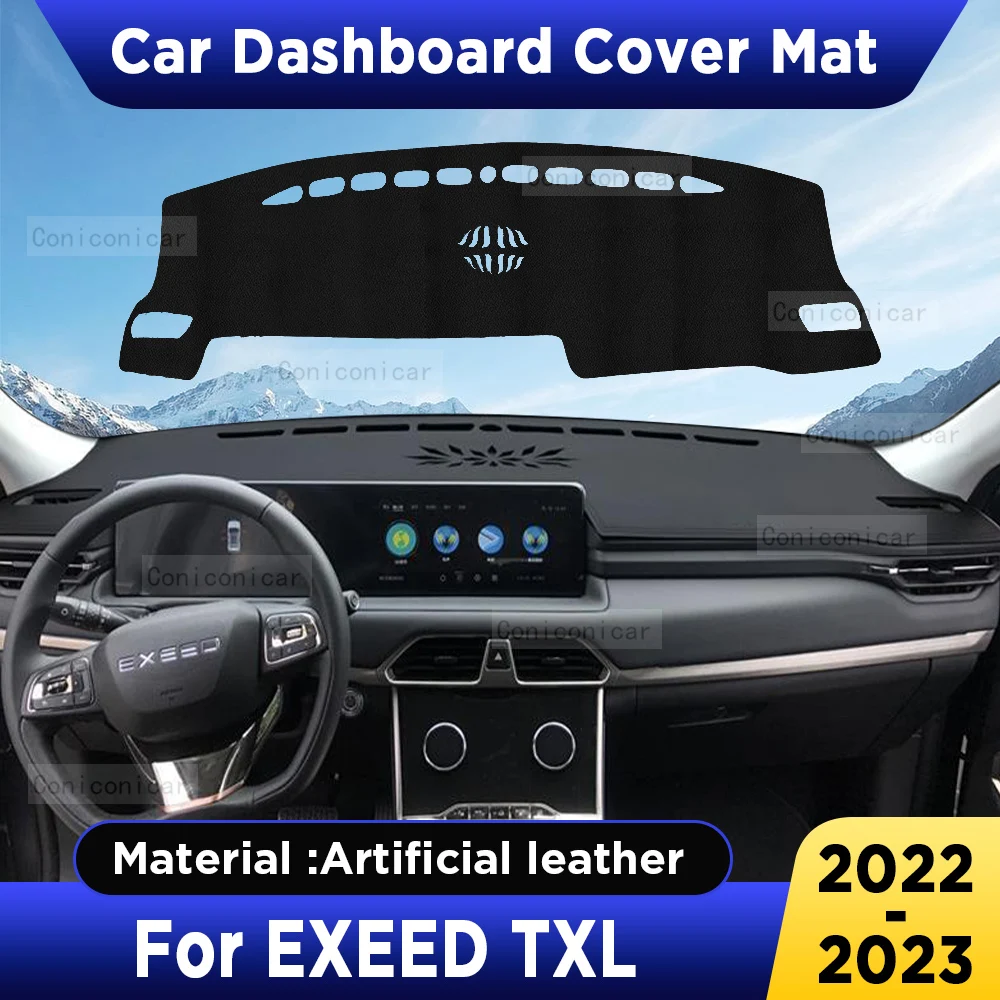 

For Chery EXEED TXL 2023 2022 Car Dashboard Cover Mat Sun Shade Pad Instrument Panel Carpet Mat Anti-UV Accessories Protective